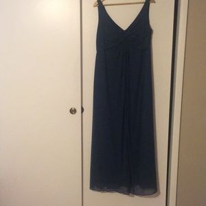 Dark turquoise plus size evening dress